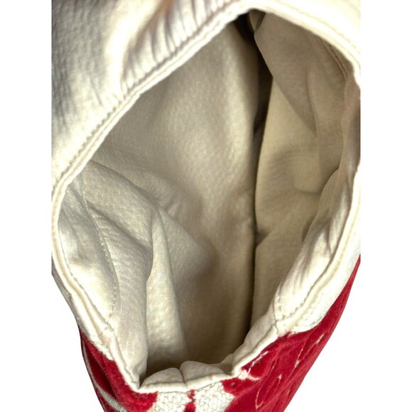 1154 Lill Studio Red & Beige Floral Chloe Handbag - Picture 8 of 9